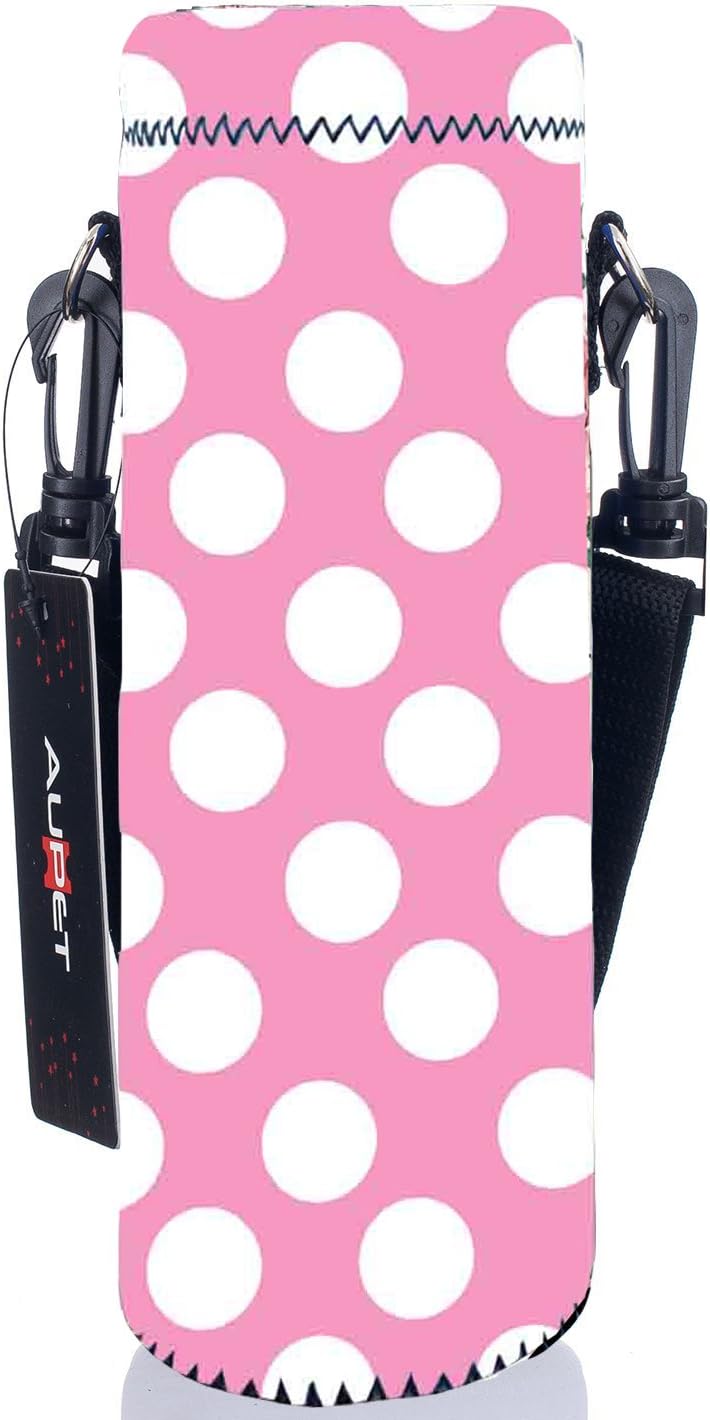 AUPET Water Bottle Sling Bag Carrier Crossbody Sleeve,Insulated Neoprene Bottle Case Holder Pouch Cover 500ML/17oz with Shoulder Strap for Walking Women Men