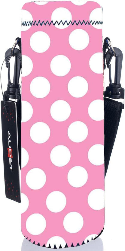 AUPET Water Bottle Sling Bag Carrier Crossbody Sleeve,Insulated Neoprene Bottle Case Holder Pouch Cover 500ML/17oz with Shoulder Strap for Walking Women Men