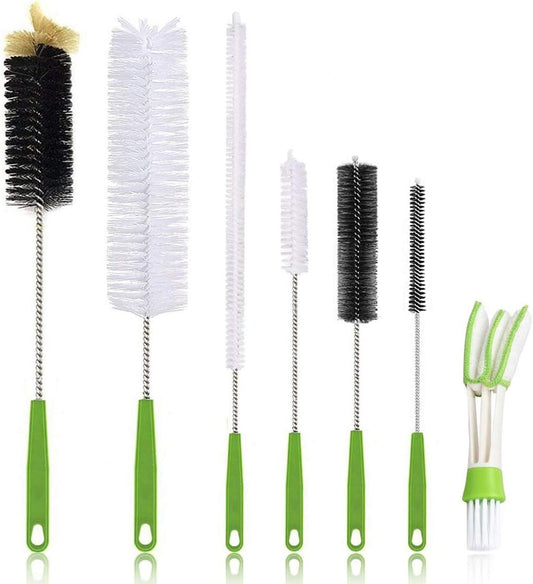 Long Bottle Brush, 17 in Bendable Cleaner Brushes for Cleaning Neck Beer Bottles, Wine, Baby Bottles, Water Bottles, Tumblers, Flask, Bird Feeder, Vase, Pipes and Brewing Supplies Black/1Pack