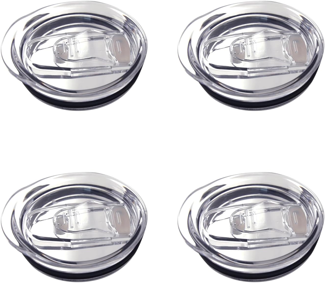 10 Pack 20 oz Skinny Tumbler Replacement Lids Plastic Splash Covers tops for 20 oz coffee cup lids Clear Cup Covers for 2.64 Inch Mouth Tumbler Cooler