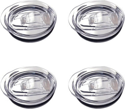 10 Pack 20 oz Skinny Tumbler Replacement Lids Plastic Splash Covers tops for 20 oz coffee cup lids Clear Cup Covers for 2.64 Inch Mouth Tumbler Cooler