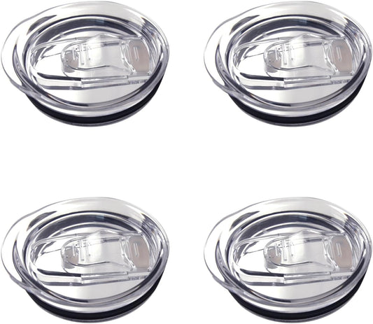 10 Pack 20 oz Skinny Tumbler Replacement Lids Plastic Splash Covers tops for 20 oz coffee cup lids Clear Cup Covers for 2.64 Inch Mouth Tumbler Cooler