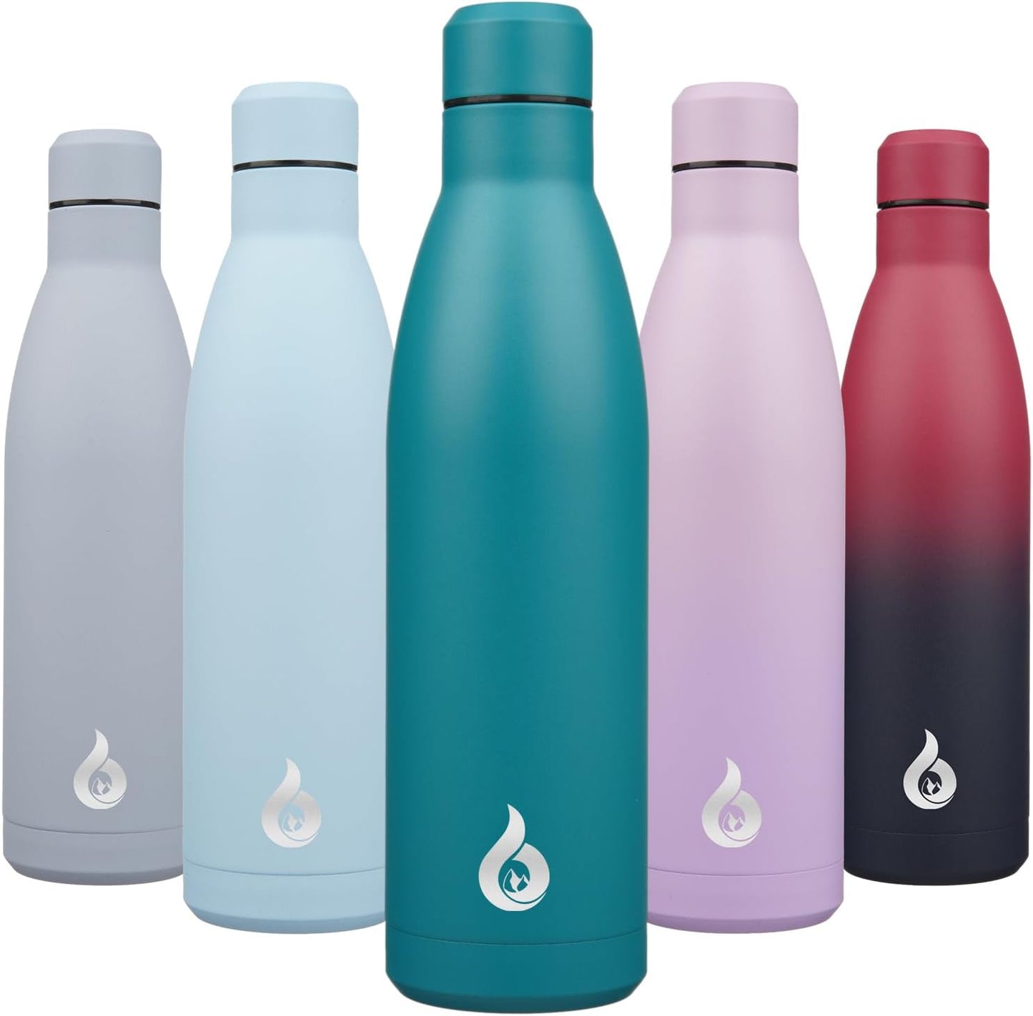 BJPKPK Insulated Water Bottle 12oz Small Stainless Steel Water Bottles Reusable Metal Thermal Keep Cold and Hot,Dreamy Purple - Colors A