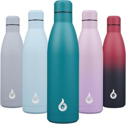 BJPKPK Insulated Water Bottle 12oz Small Stainless Steel Water Bottles Reusable Metal Thermal Keep Cold and Hot,Dreamy Purple - Colors A