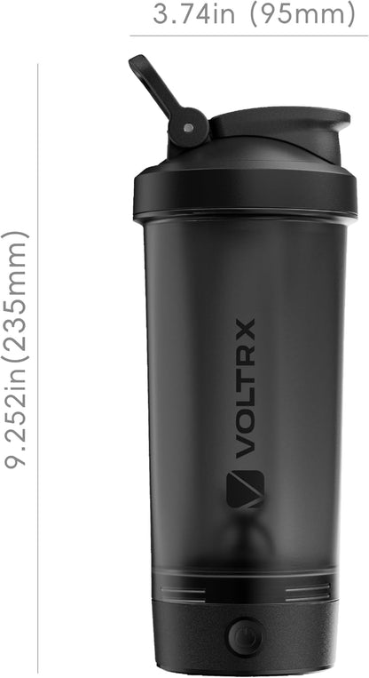 VOLTRX Protein Shaker Bottle, Merger USB C Rechargeable Electric Protein Shake Mixer, Shaker Cups for Protein Shakes and Meal Replacement Shakes, BPA Free, 24oz