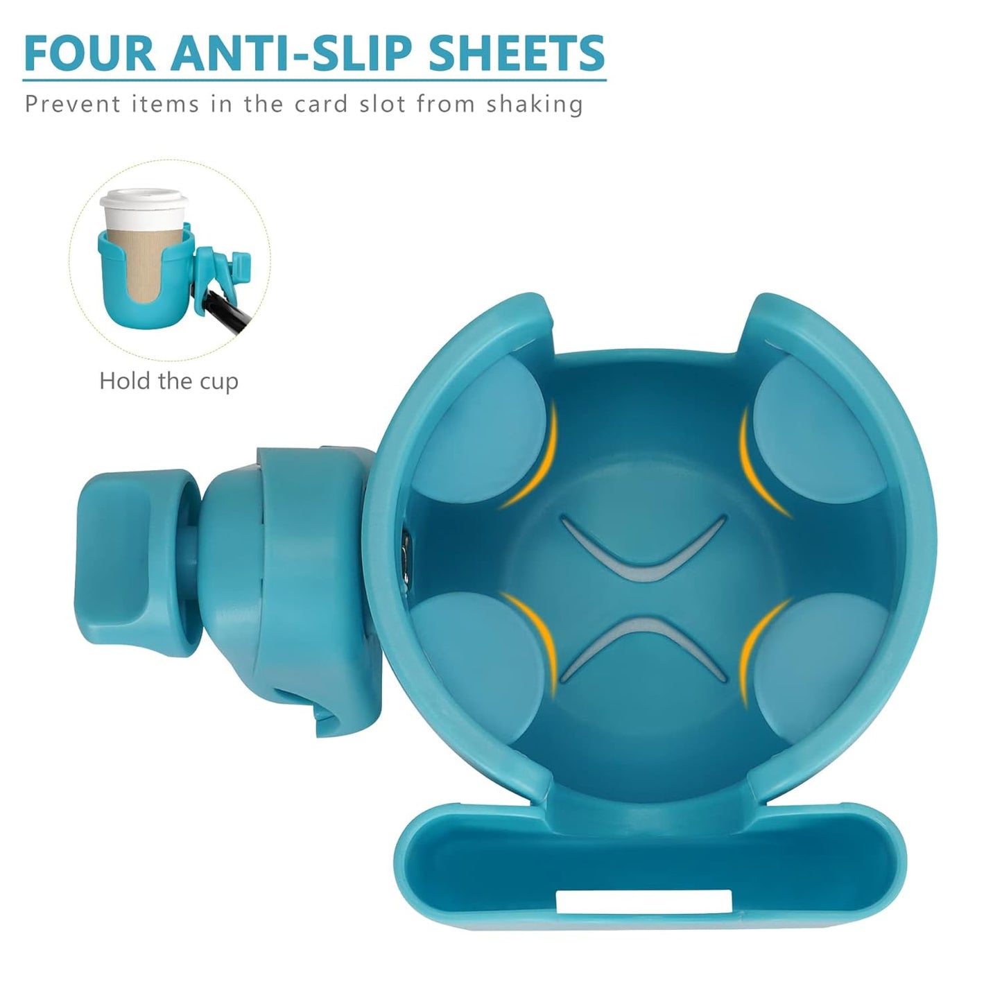 Suranew Universal Stroller Cup Holder, Adjustable Drink Holder with Phone Holder for Baby Stroller, Wheelchair, Walker, Bike, Scooter, Gifts for Family Member.