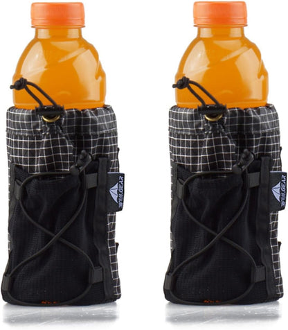 3F UL Gear Water Bottle Sleeve for Backpack Shoulder Straps, Bottle Pouch Accessories, Adjustable Molle Water Bottle Bag for Camping Travel Fishing Outdoor Activities(Grey)