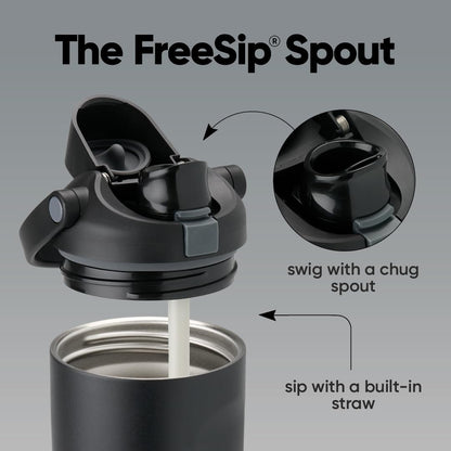 Owala FreeSip Sway Insulated Stainless Steel Water Bottle with Two-Way Spout, Built-In Straw and Bucket Handle, Made for Travel, School, and Sports, 30oz, BPA Free, Leak Proof, Daybreak