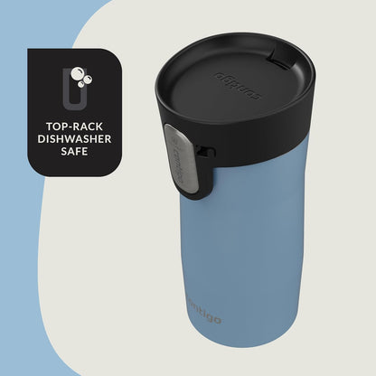 Contigo AUTOSEAL West Loop Vacuum-Insulated Stainless Steel Travel Mug with Easy-Clean Lid 12 oz Blueberry