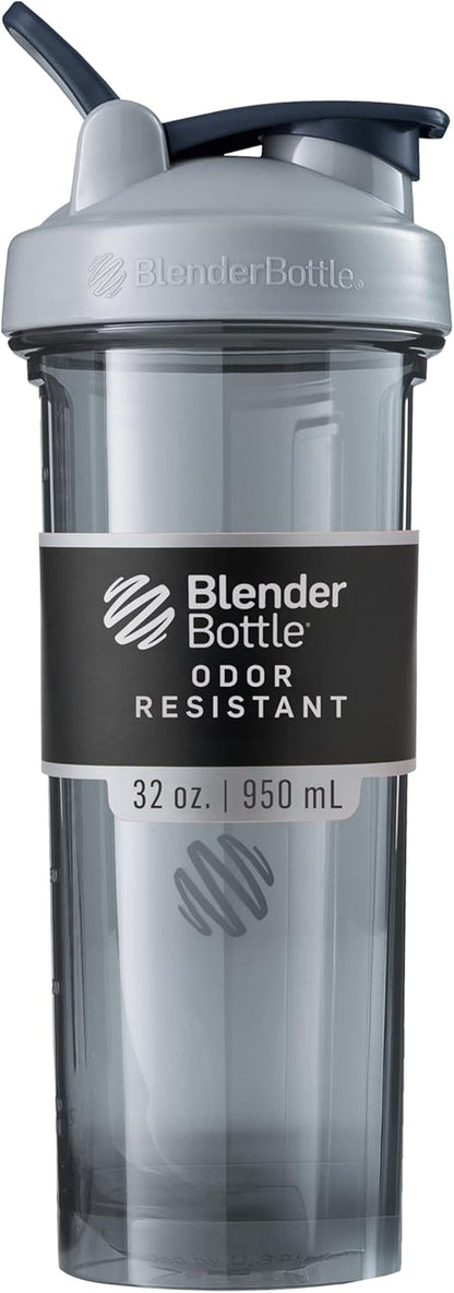 BlenderBottle Shaker Bottle Pro Series Perfect for Protein Shakes and Pre Workout, 24-Ounce, Black