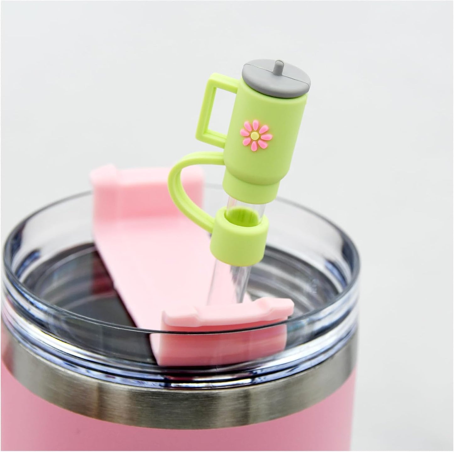 Straw Cover Cap for Stanley Cup,Silicone Straw Topper 10 mm 0.4 in Reusable Straw Tips Lids,Straw Tip Covers for Stanley Cups Accessories
