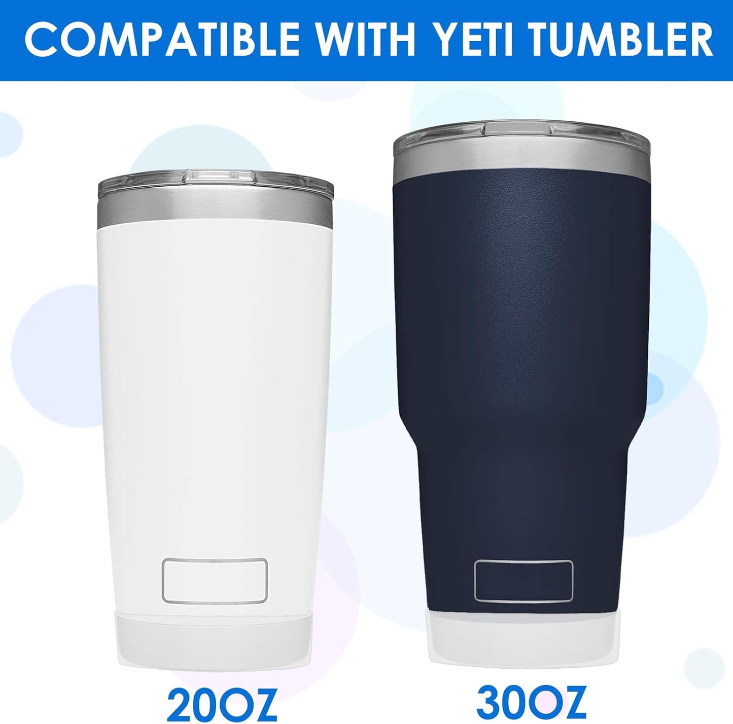 4 PCS Silicone Boot Sleeve for Tumbler 30 oz 20 oz, Water Bottle Bottom Protector, Non-Slip Mug Cup Coaster for 7-7.5cm Bottom of the Insulated Cup