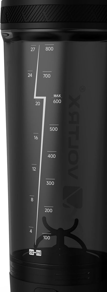 VOLTRX Electric Protein Shaker Bottle - USB Rechargeable Mixer Cup for Shakes and Meal Replacements, BPA-Free Tritan, 20oz