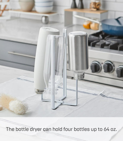 YAMAZAKI Home Tower Kitchen Multi Eco Stand - Multifunctional Plastic Bag Holder Bottle Dryer - Steel