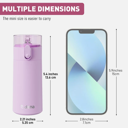 5oz Small Water Bottles with Straw, Mini Water Bottle with One-Hand Open Design, Leak-Proof Locking Lid for Hot&Cold Drinks, Small Travel Water Bottle - 100% Leakproof for School, Travel...(Mint)