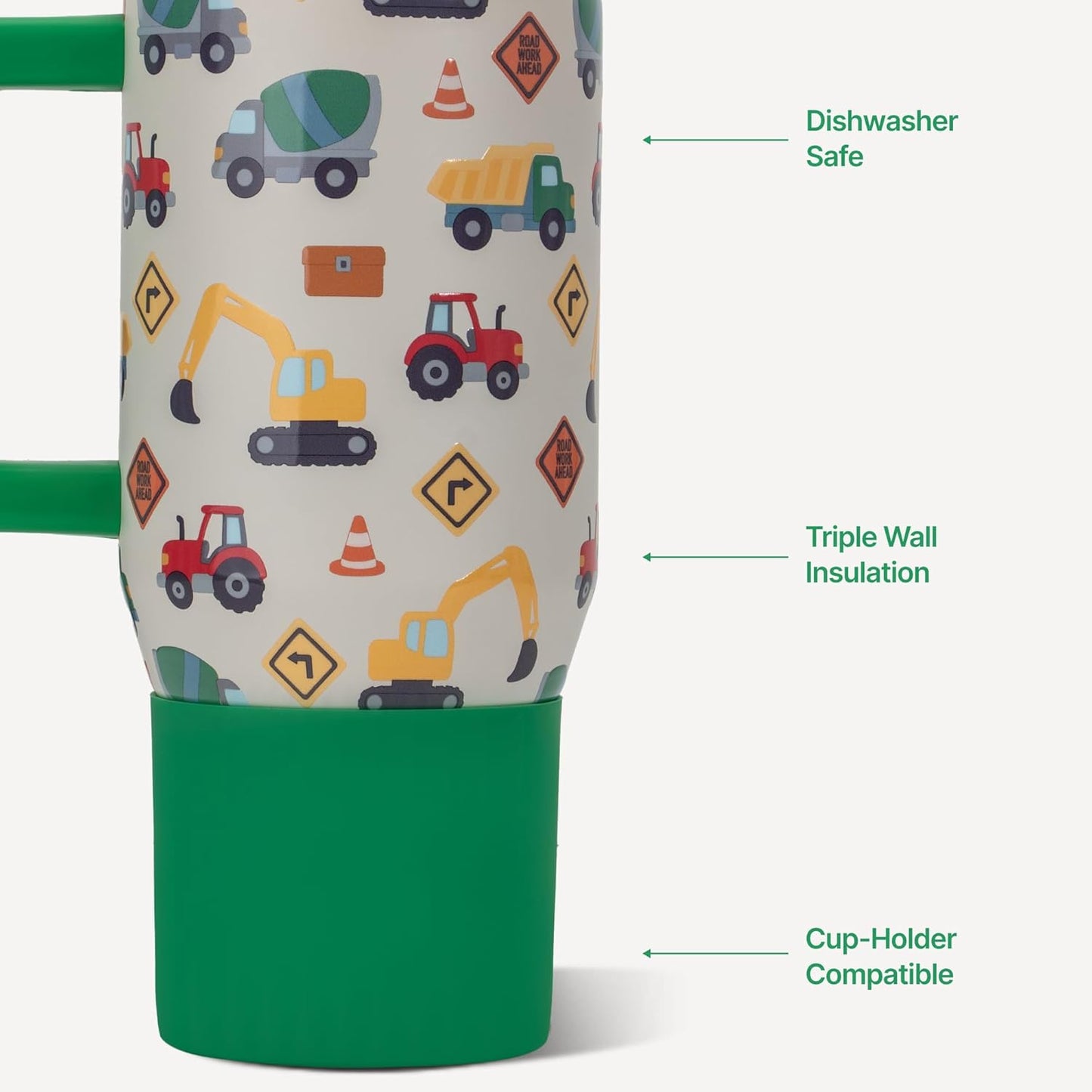 HydroJug Kids - 20 oz Insulated Kids Water Bottle with Flip Straw & Handle | Leak-Proof & Durable | Perfect for School, Sports, Lunch, Travel & Camp, Primrose