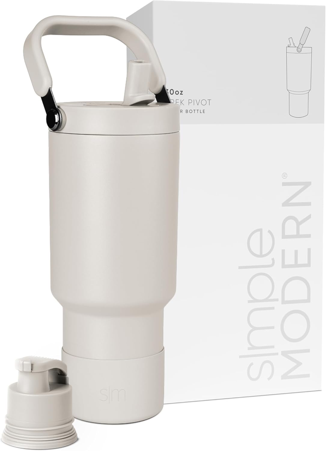 Simple Modern Trek Pivot | 40oz Flip Straw Tumbler with Handle | Water Bottle & Boot | Interchangeable Straw & Chug Lids | Insulated Stainless Steel Jug | Gym Sports Outdoors | Forest - Colors B