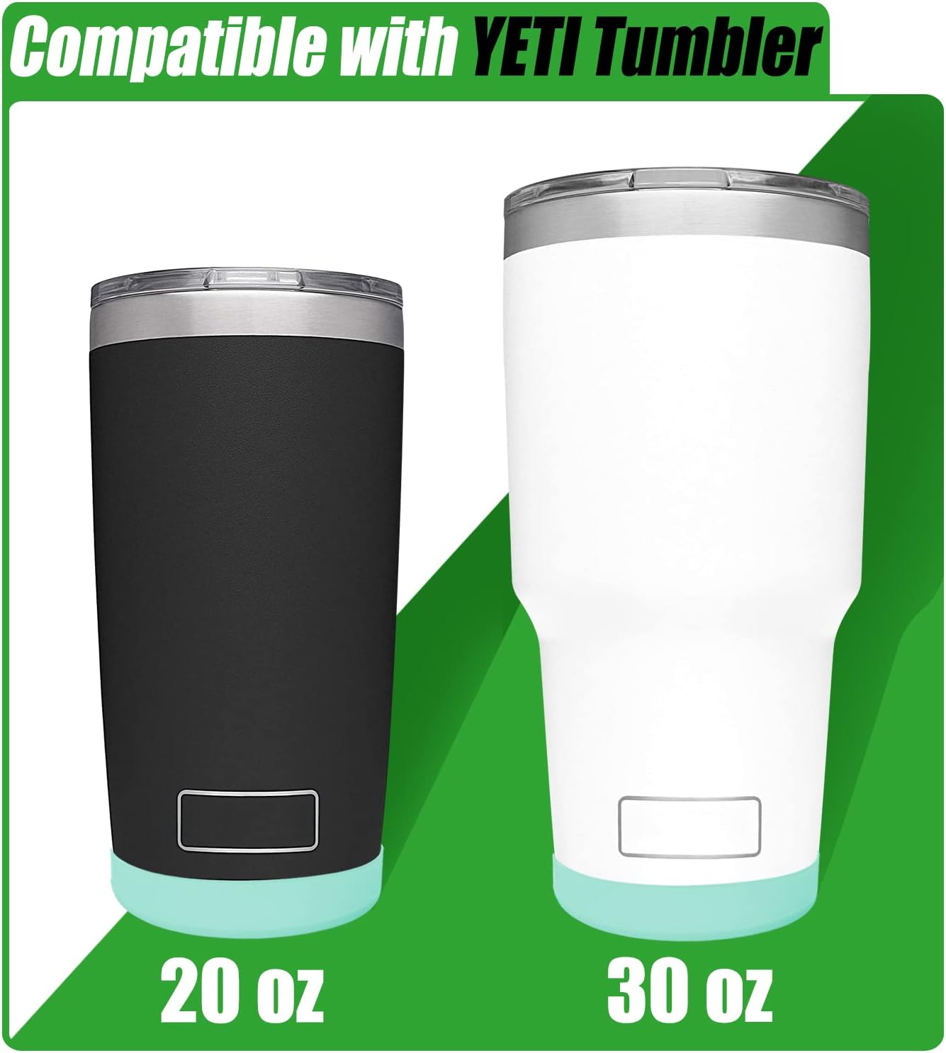 Silicone Boot Sleeve for YETI Tumbler 30 oz, 20 oz - Safer Protection and Less Noise for Yeti Coffee Mug Cup 20oz 30 oz - Dishwasher Safe