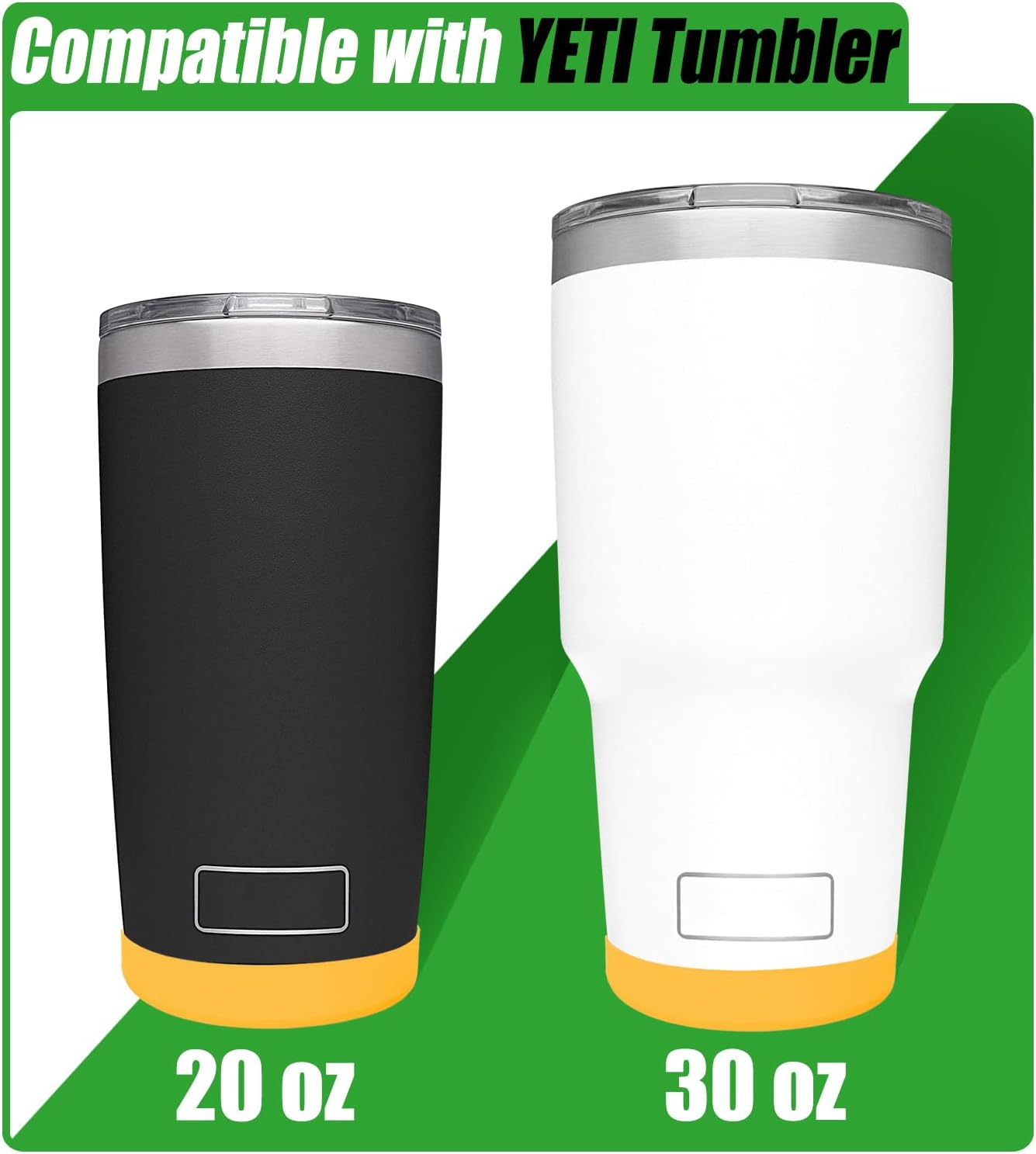Silicone Boot Sleeve for YETI Tumbler 30 oz, 20 oz - Safer Protection and Less Noise for Yeti Coffee Mug Cup 20oz 30 oz - Dishwasher Safe