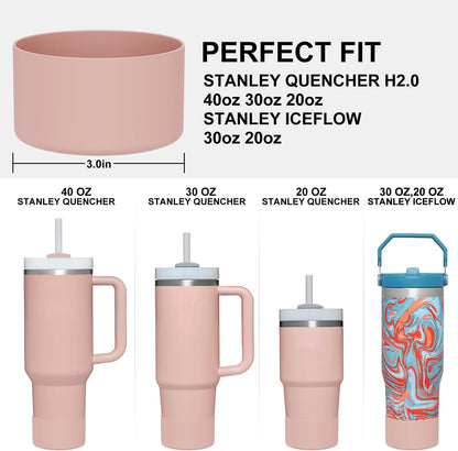 Affute Protective Silicone Boot for Stanley Quencher H2.0 40 30 20 oz & IceFlow Flip 30 20 oz, BPA Free Anti-Noise Anti-Scratch, Stanley Cup Protector Sleeve Cover Boot