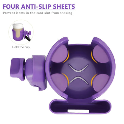 Suranew Universal Stroller Cup Holder, Adjustable Drink Holder with Phone Holder for Baby Stroller, Wheelchair, Walker, Bike, Scooter, Gifts for Family Member.