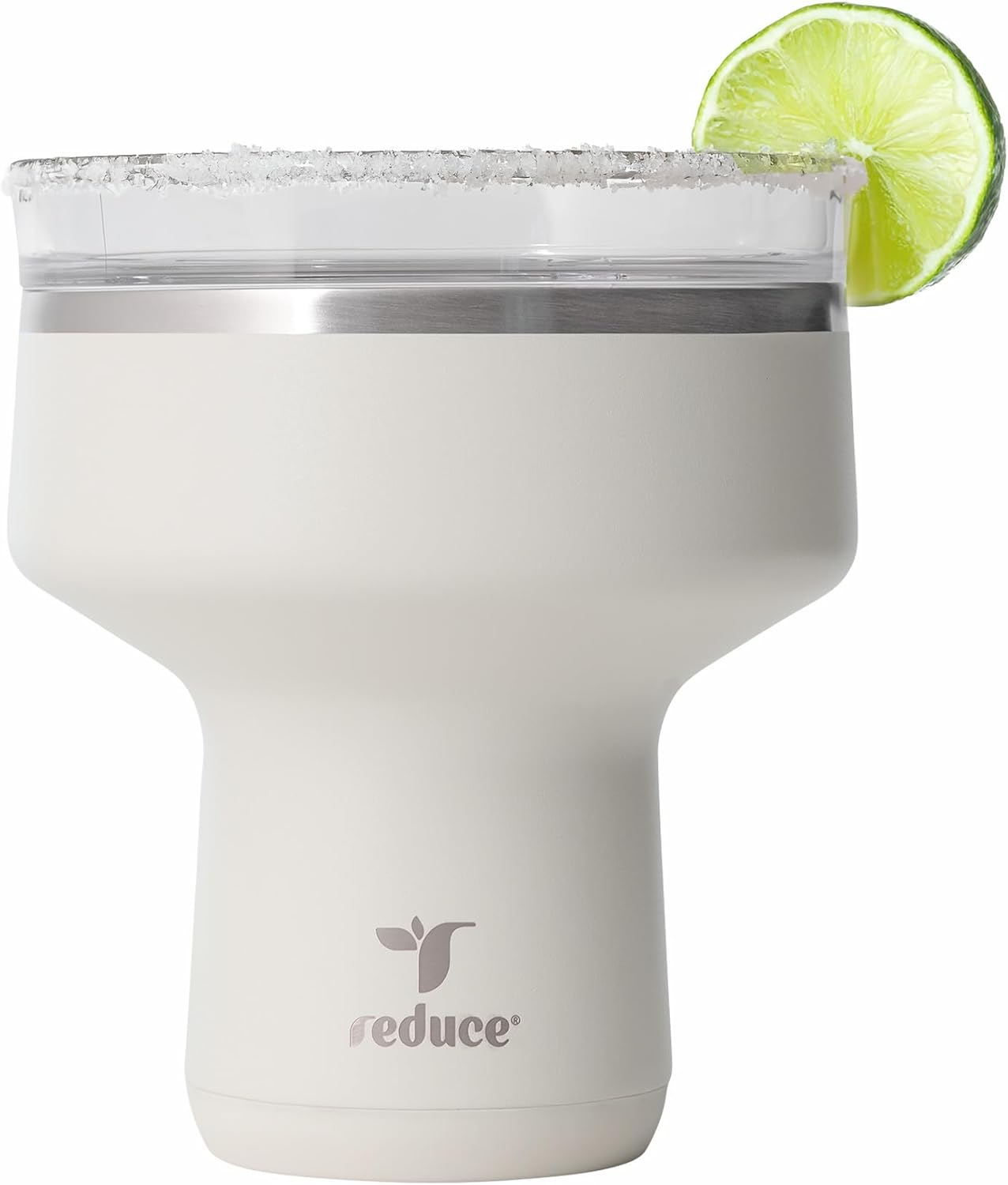 REDUCE Saltini 16 oz Cocktail Tumbler - Insulated Margarita Tumbler with Lid - Keeps Drinks Cold for 10 Hours - 360 Sippable Martini Glass Alternative - Shatterproof, Perfect for Parties - Cloud Blue