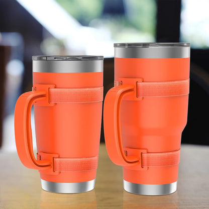 New Upgrade Anti-Slip Adjustable Tumbler Handle Fit for 20 Oz to 40 Oz All Brands Tumbler Cup of YETI, RTIC, Ozark Trail, Tervis, Corkcicle, Slm, Reduce Cold, Artic, Atlin, Bubba and SIC Etc