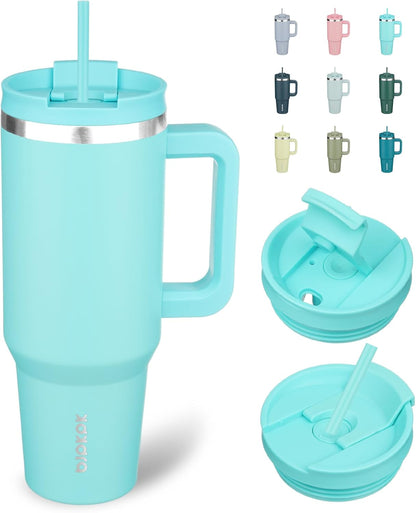 BJPKPK 30oz Stainless Steel Insulated Tumbler With Handle And Lid Straw Travel Coffee Mug Thermal Cup,Black