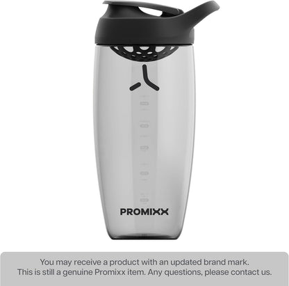 Promixx Pursuit Protein Shaker Bottle (24 oz) – Silent No-Ball Mixer, Leak-Proof Lid, BPA/BPS & Phthalate-Free ECOZEN – Easy-Clean Shaker Cup for Protein Shakes, Pre & Post-Workout Smoothies