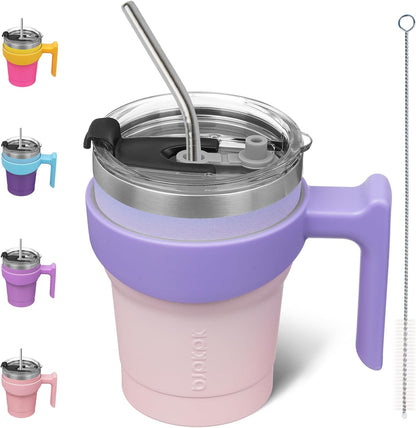 BJPKPK Tumbler With Handle And Straw Lid 40 oz Stainless Steel Insulated Coffee Tumbler Cups For Home, Office or Car,Turquoise