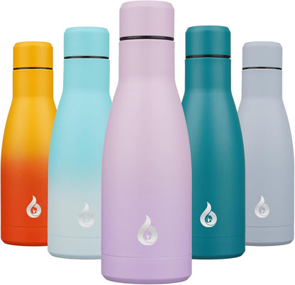 BJPKPK Insulated Water Bottle 12oz Small Stainless Steel Water Bottles Reusable Metal Thermal Keep Cold and Hot,Dreamy Purple - Colors A