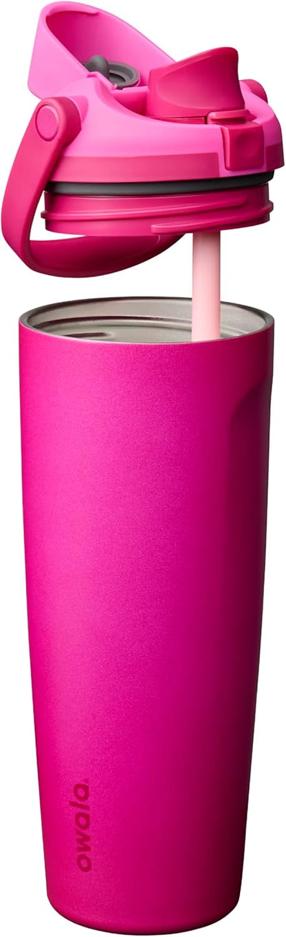 Owala FreeSip Sway Insulated Stainless Steel Water Bottle with Two-Way Spout, Built-In Straw and Bucket Handle, Made for Travel, School, and Sports, 30oz, BPA Free, Leak Proof, Daybreak