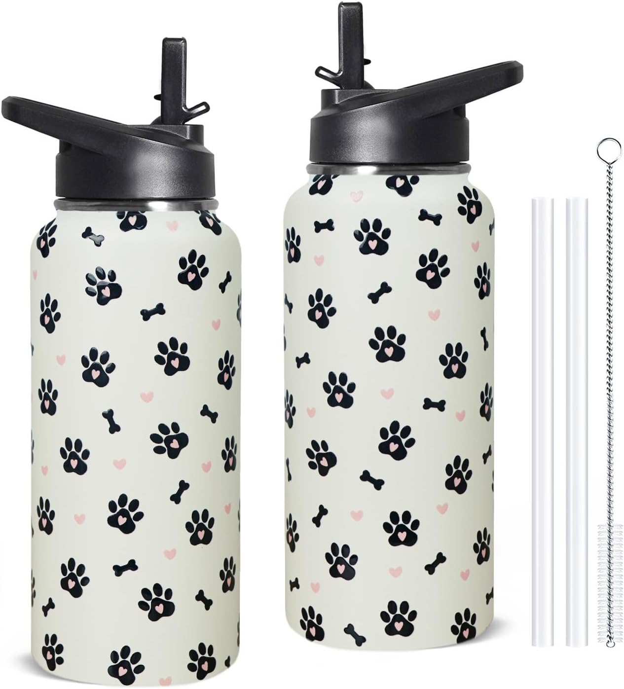 32 oz Pickleball Insulated Water Bottle with Straw - Pickleball Gym Hiking Sports Coffee Mug | Perfect Pickleball Gifts for Women, Pickleball Decor Accessories