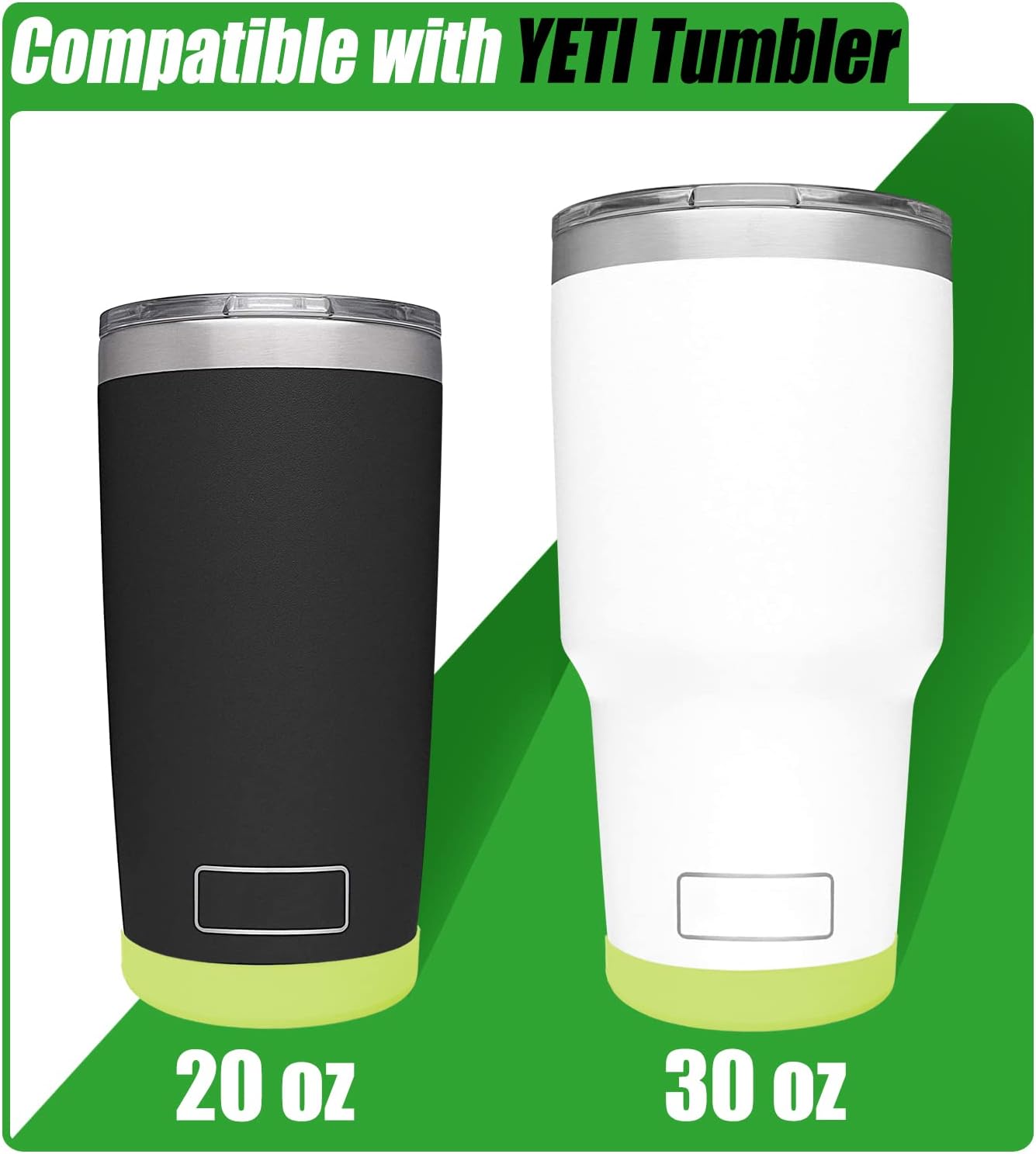 Silicone Boot Sleeve for YETI Tumbler 30 oz, 20 oz - Safer Protection and Less Noise for Yeti Coffee Mug Cup 20oz 30 oz - Dishwasher Safe