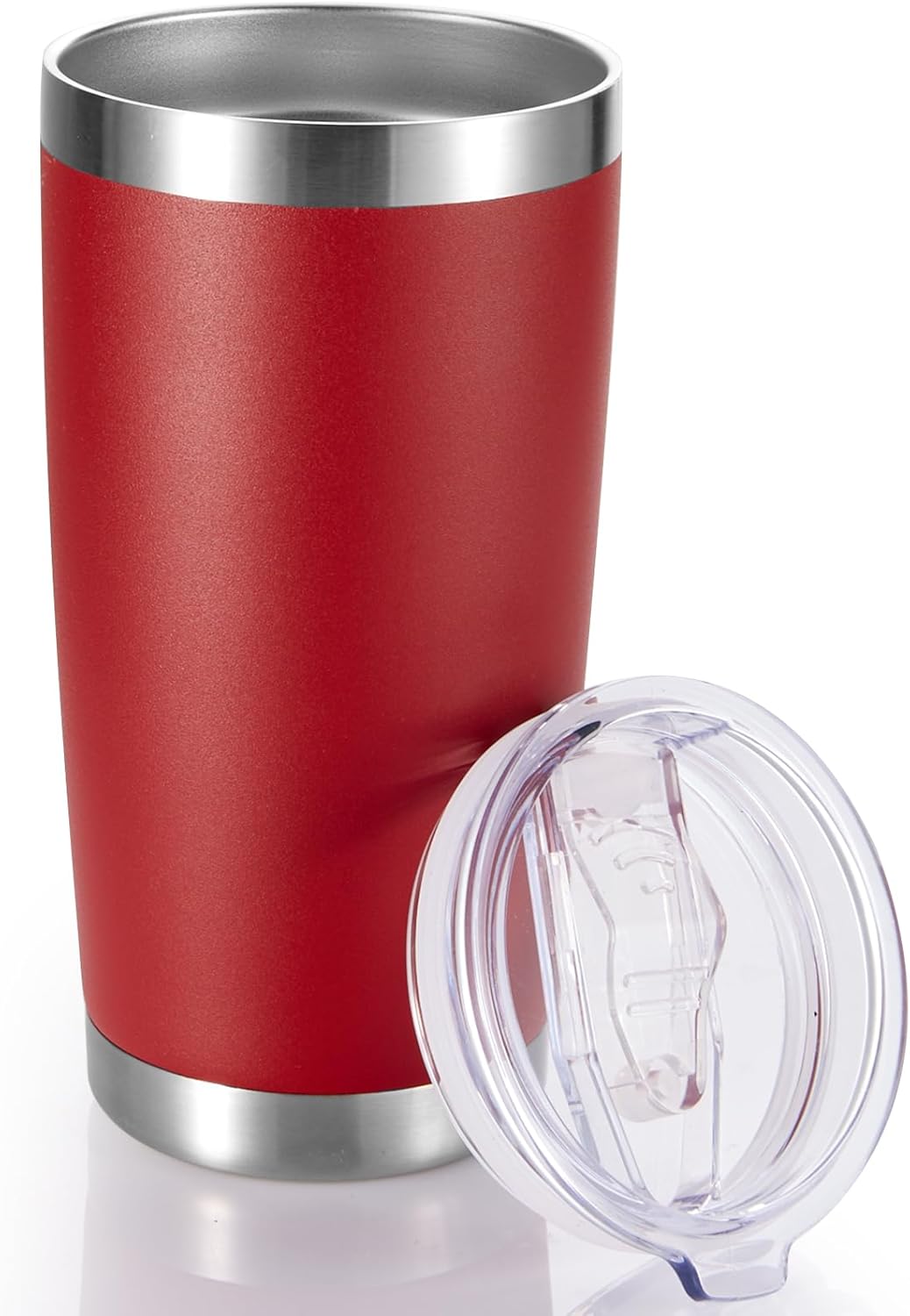 20 oz Tumblers Bulk Stainless Steel Tumbler with Lid Double Wall Vacuum Insulated Coffee Mug 20oz Powder Coated Cup for Hot and Cold Drinks, Stainless, 6 pack