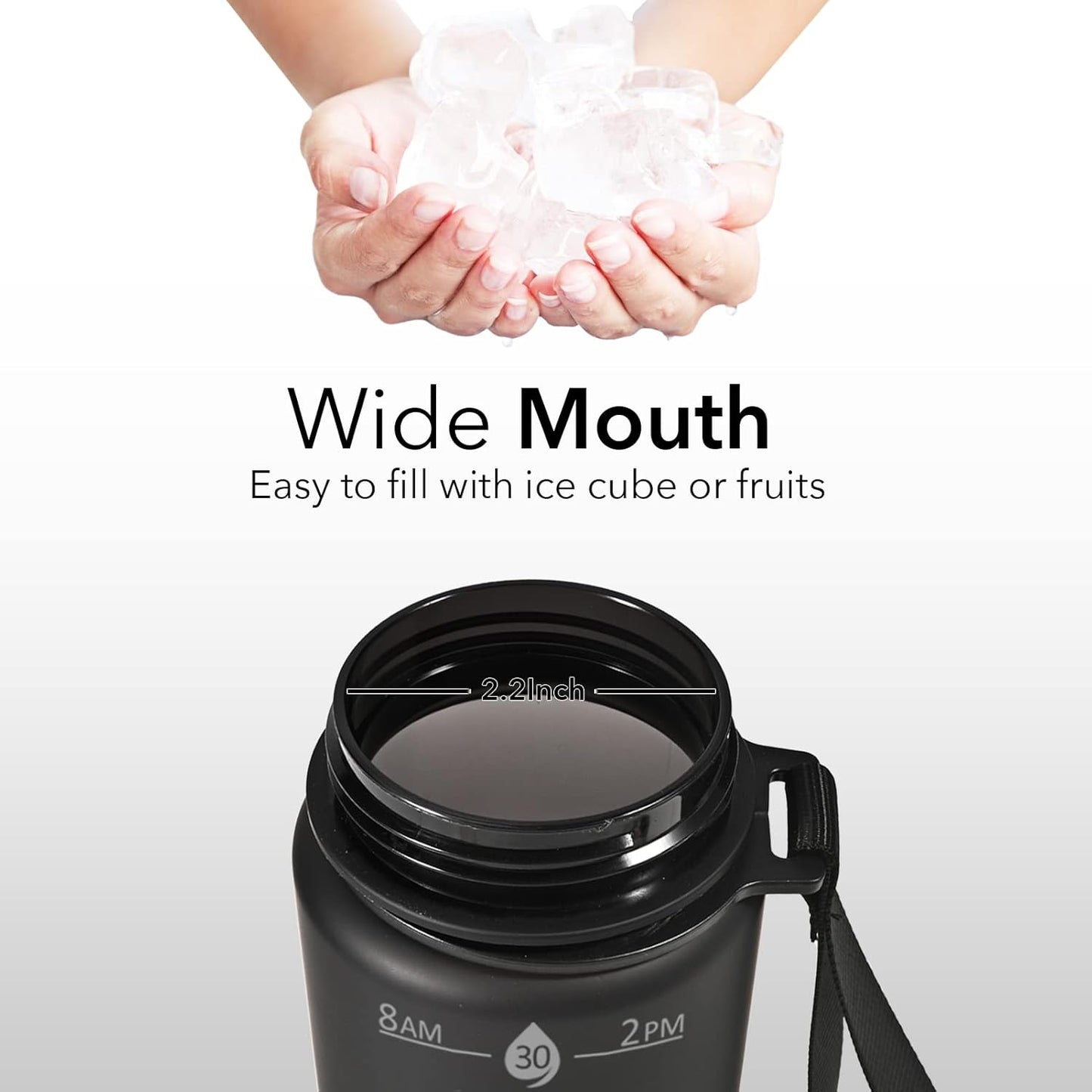 Hyeta 32oz Water Bottles with Straw - Stay Motivated and Hydrated with Convenient Times to Drink Markings, Durable, Leak-proof