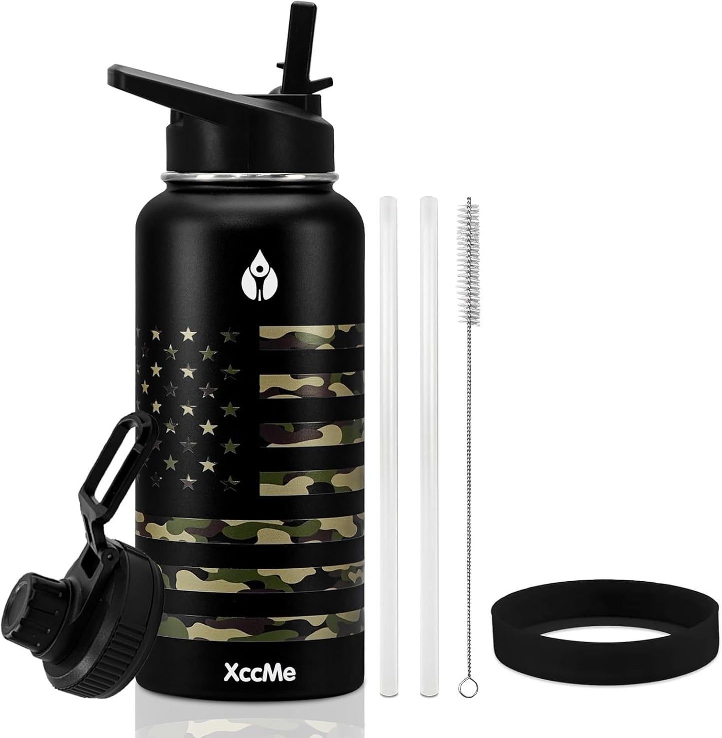 32oz Pickleball Insulated Water Bottle with Lid,Stainless Steel Water Bottl with Flip Straw and Handle,Gifts for Pickleball Players, Pickleball Lovers,Women Girls,Leak Proof Water Bottle
