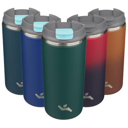 Konokyo Tumbler with Lid, 16 oz Travel Coffee Mug Double Wall Vacuum Stainless Steel Thermal Metal Cup Insulated Water Bottle,Navy Blue