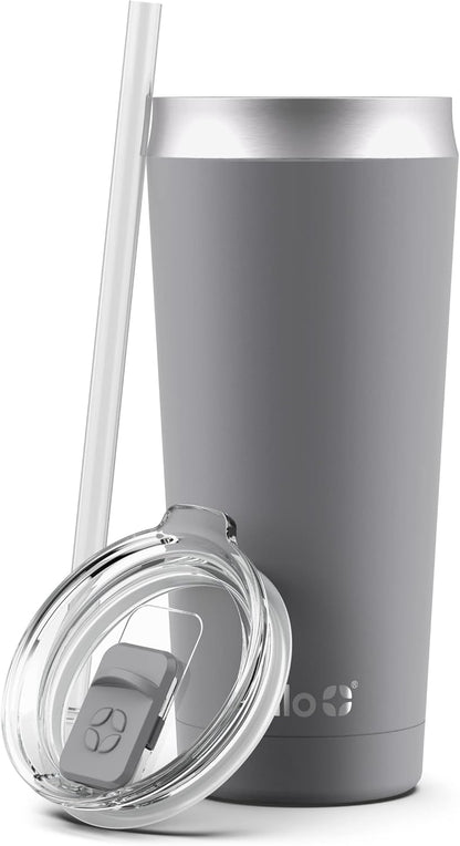 Ello Beacon Vacuum Insulated Stainless Steel Tumbler with Slider Lid and Optional Straw