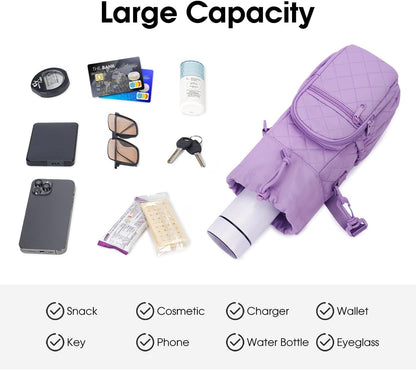 sportsnew Water Bottle Holder 40oz Crossbody Insulated Cup Sleeve Water Bottle Carrier Sling Bag with Phone Pocket, Walking