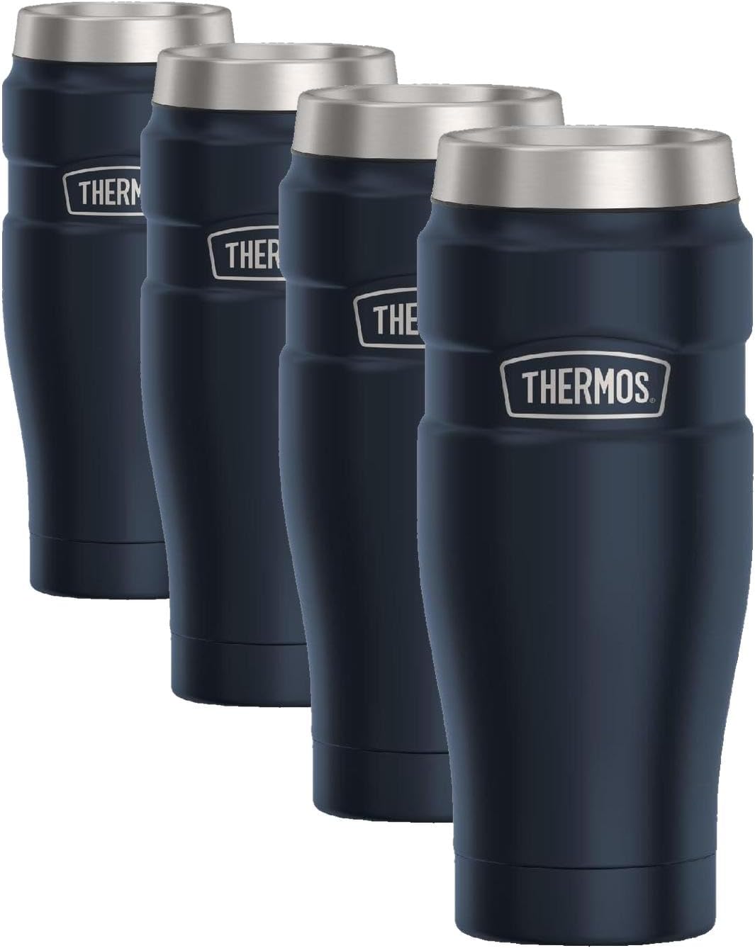 THERMOS Stainless King Vacuum-Insulated Stainless Steel Tumbler - 16oz, Midnight Blue - Insulated Coffee Tumbler for Hot & Cold Drinks - Leak-Proof & Sweat-Proof for Commuting & Traveling