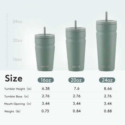COKTIK 24oz Insulated Tumbler with Lid and Straw Iced Coffee Cup Reusable Stainless Steel Travel Mug Water Bottle Cupholder Friendly for Women Men Her Him (Blush)