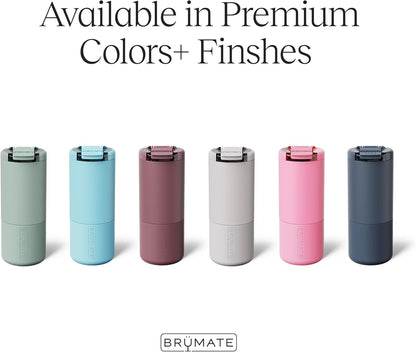 BrüMate Strova 18oz 100% Leakproof Insulated Coffee Mug | Ceramic-Lined Interior | Built-In Silicone Sleeve for Travel | Locking Flip Lid (Nightfall Blue)