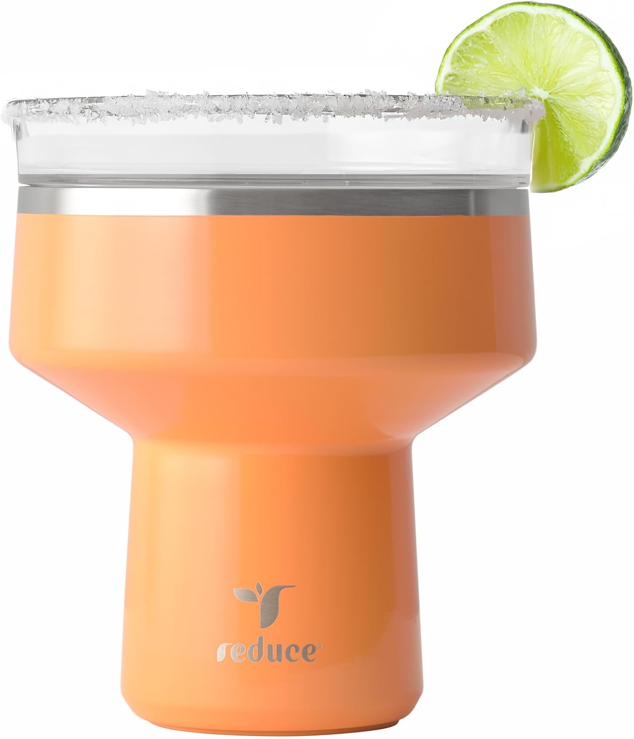 REDUCE Saltini 16 oz Cocktail Tumbler - Insulated Margarita Tumbler with Lid - Keeps Drinks Cold for 10 Hours - 360 Sippable Martini Glass Alternative - Shatterproof, Perfect for Parties - Cloud Blue