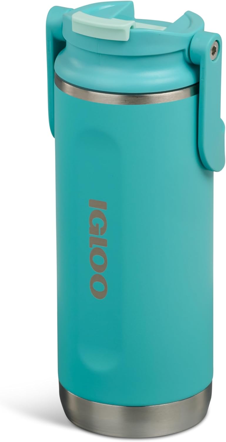 Igloo 20 oz Stainless Steel Tumbler | Sport Sipper Bottle | Thrift Pink
