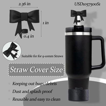 Bow Silicone Protective for Stanley Boot for 20/30/40Oz, 2 Pack for Stanley Cup Accessories Compatible 12-24Oz for Hydroflask Boot and More (Pink Set)