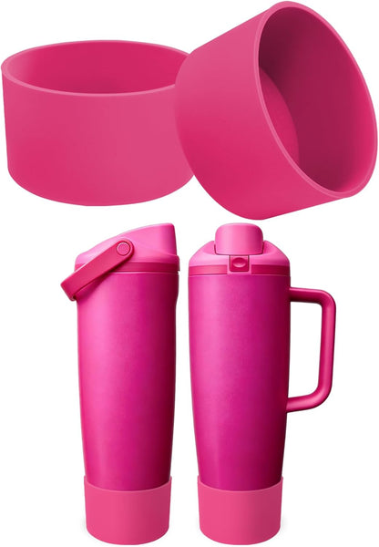 2PCS Silicone Boots for Owala 30oz & 40oz FreeSip Sway Bottles & Tumblers – Non-Slip, Scratch-Resistant, Stability Enhancer for Owala Accessories (Eucalyptus Green) - Colors A