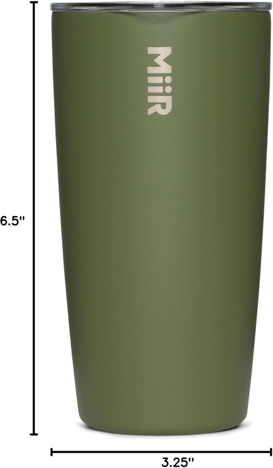 MiiR Tumbler, 12oz Insulated Stainless Steel with Press Fit Slide Lid – Splash Proof Design, Holds Hot & Cold Beverages, Stylish & Functional Cup Holder Compatible