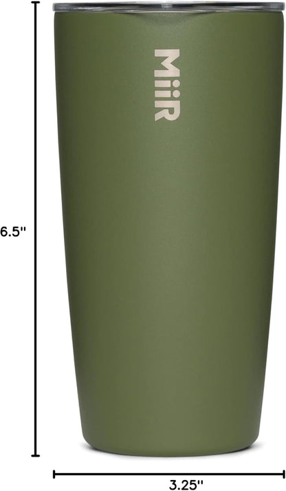 MiiR Tumbler, 12oz Insulated Stainless Steel with Press Fit Slide Lid – Splash Proof Design, Holds Hot & Cold Beverages, Stylish & Functional Cup Holder Compatible