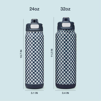 ZULU Powerfill Pro 32oz Stainless Steel Water Bottle with Quick Fill Lid, Triple Walled Vacuum Insulated Metal, Leak Proof Locking Lid, Sip and Chug, Reusable BPA Free, High Tide